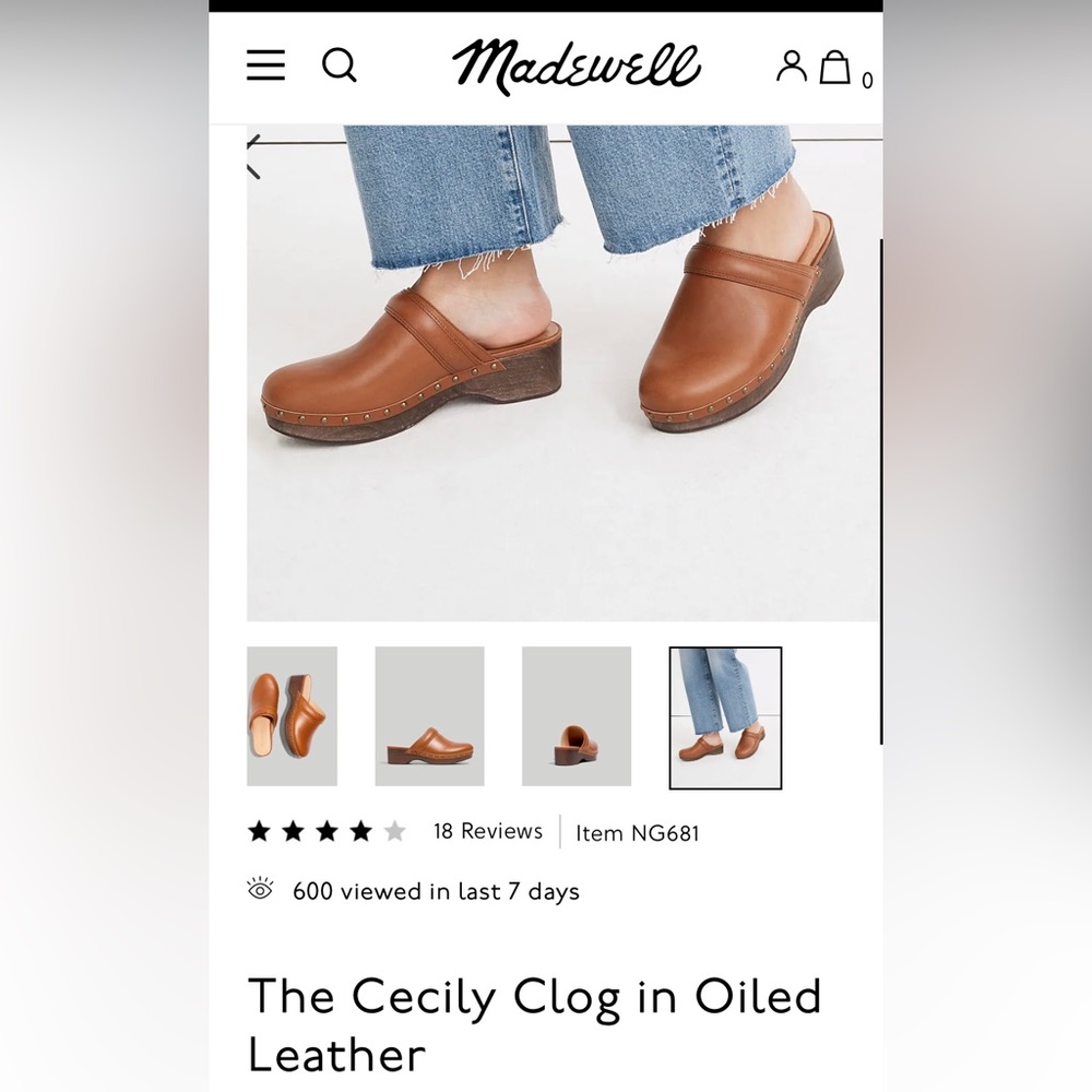 Brand new, never worn Madewell the “Cecily Clog”